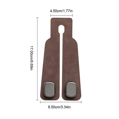 SEAMETAL Quality Car Headrest Hook Premium Suede Rear Seat Hanging Dual Hook 20KG Large Load-Bearing Alloy Hook Hanger Universal