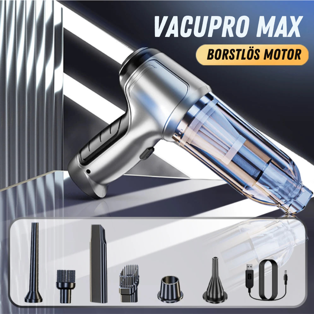 VacuPro Max - Kraftfull Trådlös Bildammsugare